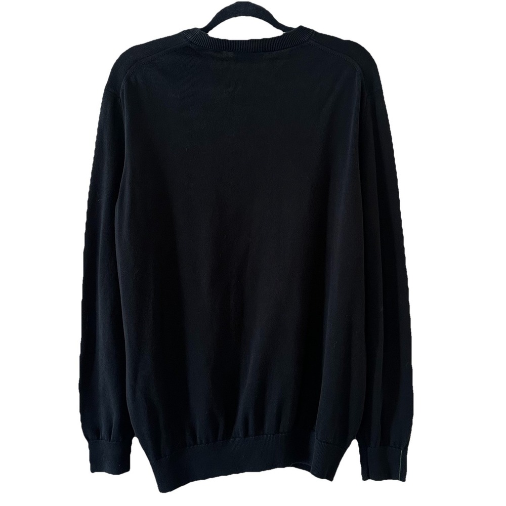 Lacoste Mens Black Sweater Shirt Classic Fit Crew Neck LS Pullover Logo Size XL - Picture 6 of 16